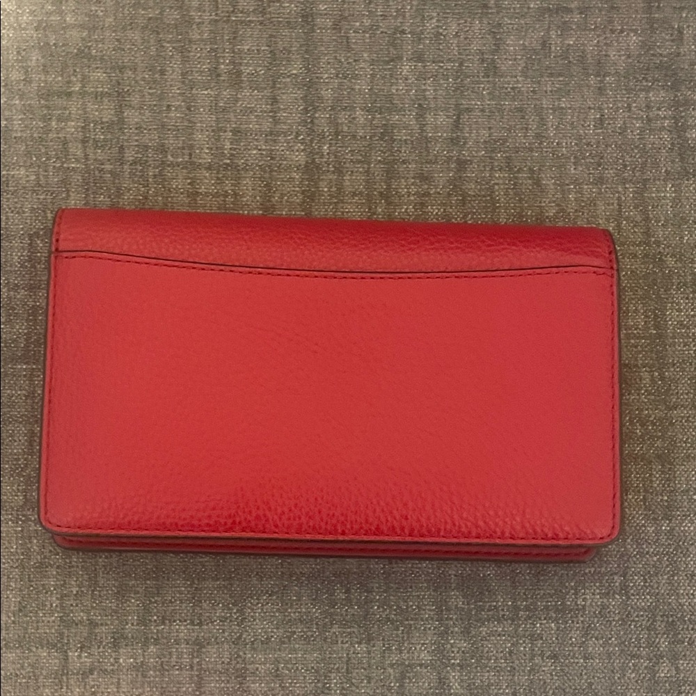 Coach Anna Red Pebble Leather Crossbody - Picture 4 of 15